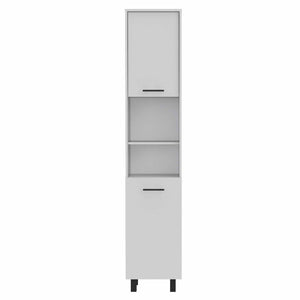 White Sleek and Tall White Pantry Cabinet