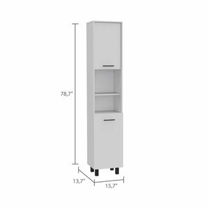 White Sleek and Tall White Pantry Cabinet